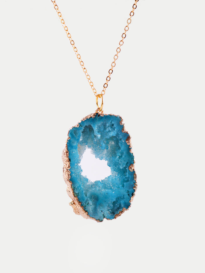 Aura Geode Pendant | Blue/Gold-Image 4