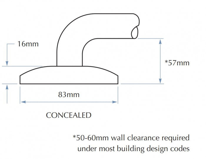 Bradley 832-MB Straight Grab Rail Matte Black