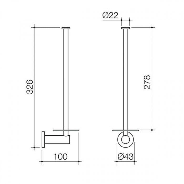 Caroma Liano II 96452C Spare Toilet Roll Holder