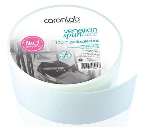 CaronLab Venetian Spunlace Wax Strip 80 x100m Bright White - Perforated