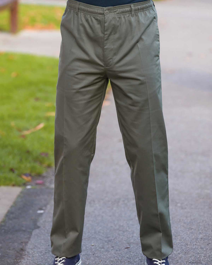 Casual Drawstring Trousers - Moss Green - Country Collection