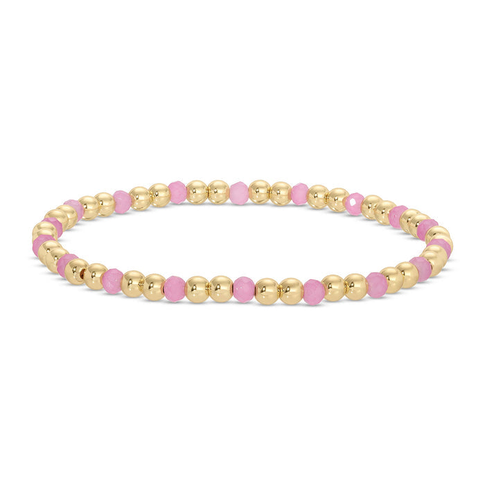 Crystal Beaded Stretch Bracelet 4mm - Assorted