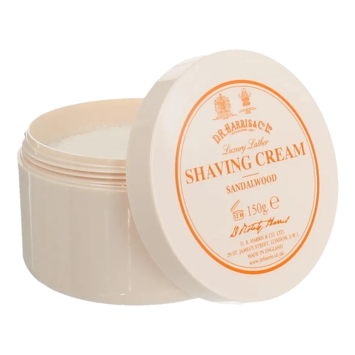 D. R. Harris barberkrem i skål - Sandalwood