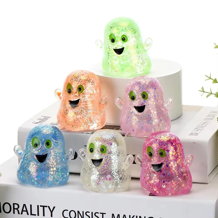 Glitter Ghost Solid Sugar Squish Toy