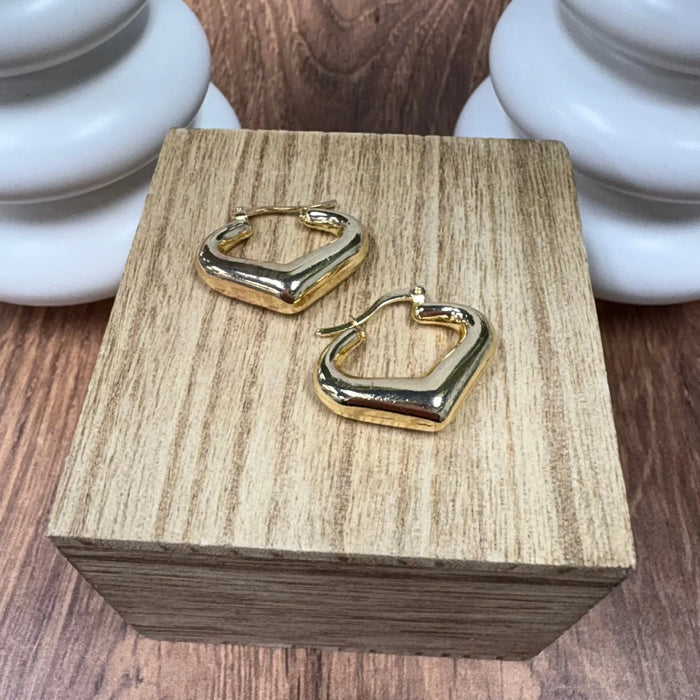 Golden Edge Huggie Earrings What's Hot