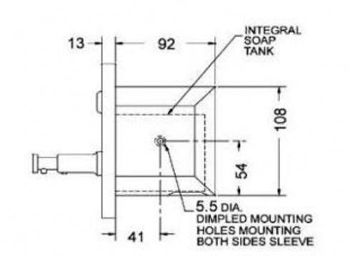 JD MACDONALD 10-0326 Soap Dispenser Recessed