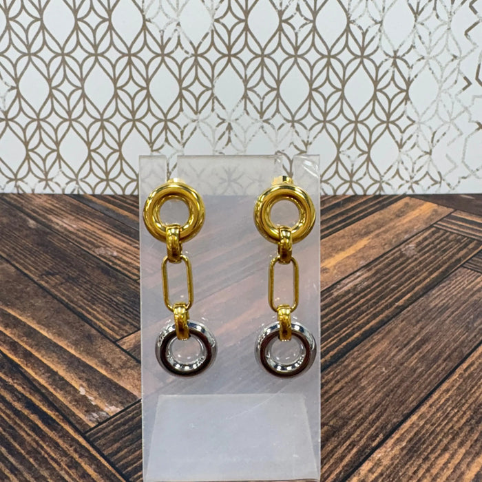 Dual metal earrings Deep South Originals