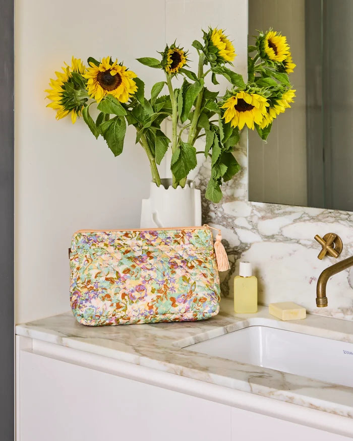 QUILTED COTTON TOILETRY PURSE | Forever Mine - Darling & Domain
