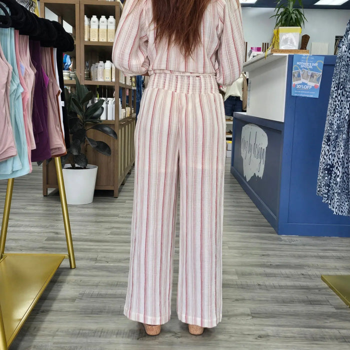 Rosie Stripe Gauze Pants Be Cool