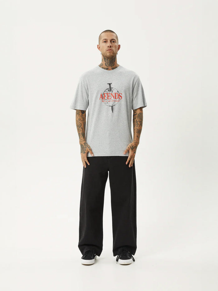 Screwed - Hemp Retro Fit Tee | Shadow Grey Marle-Image 6