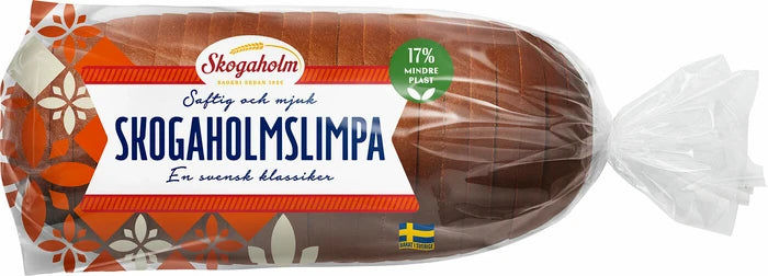 Skogaholm Skogaholmslimpa 775g (27.34 oz) – Authentic Swedish Sweet Rye Bread – Pre-Sliced