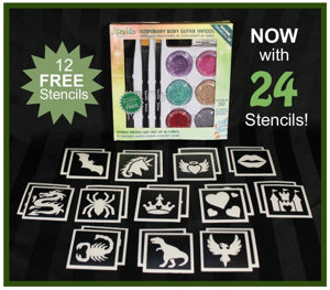 Sparkle Temporary Body Glitter Tattoo Boy Party Kit