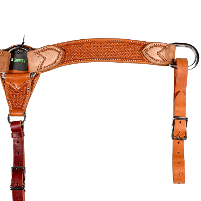 Wildfire Saddlery | Breast Collar 1-1/4" Rosewood Spider Stamp