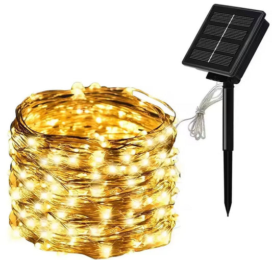 12m 100 LED Solar Fairy Lights