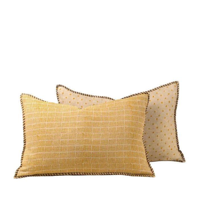 16x24 Dash & Dot Linen Pillow, Sunflower - Magnolia Lane co. Home + Garden + Gift
