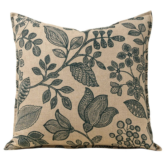 24x24 Arborea Linen Pillow, Teal - Magnolia Lane co. Home + Garden + Gift