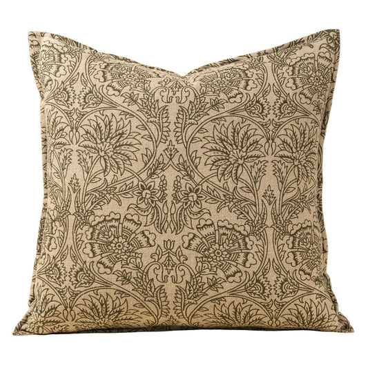 24x24 Floria Linen Pillow, Green - Magnolia Lane co. Home + Garden + Gift