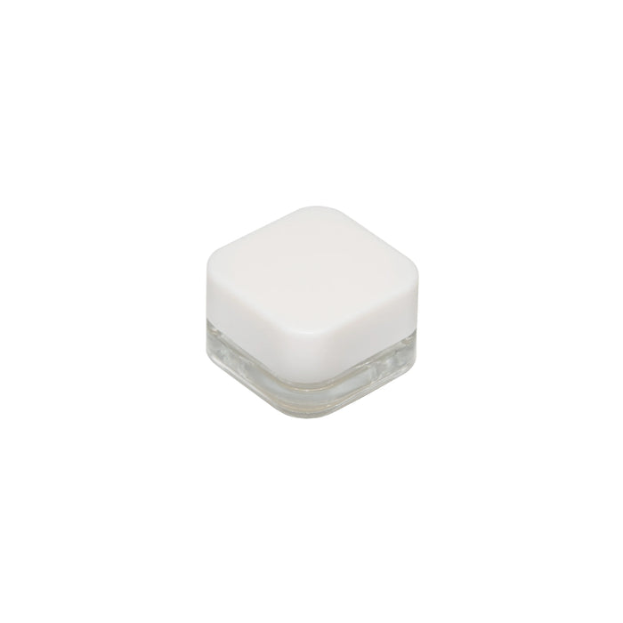 5 ML Square Glass JAR Child Resistant White Lid Per 50 Pcs
