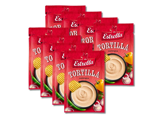 8 × Estrella Dippmix Tortilla 24g (0.85 oz) – Authentic Swedish Tex-Mex Dip Mix