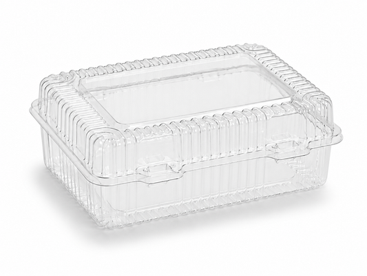 8" x 5.75" x 3.2" Clear Plastic Clamshell Container