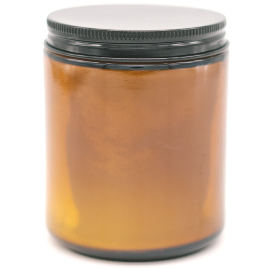 8.5oz Amber Jar Soy Candle for Private Label - Unlabled