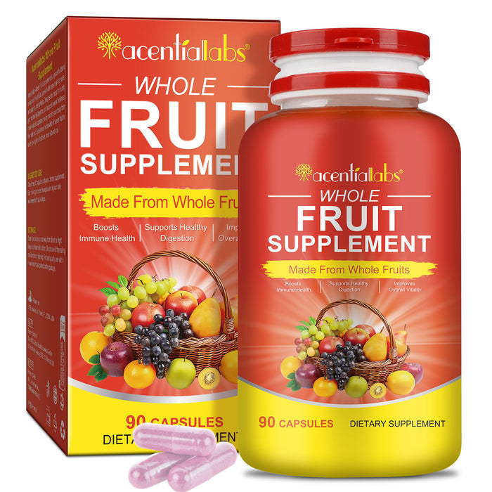 acentiallabs WHOLE VEGGIES and FRUIT SUPPLEMENT Bottled Capsules