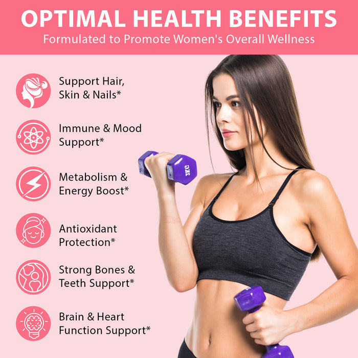 acentiallabs WOMEN'S MULTIVITAMIN GUMMIES ESSENTIAL VITAMINS & MINERALS  STRAWBERRY FLAVOR  60 GUMMIES Bottled Gummies