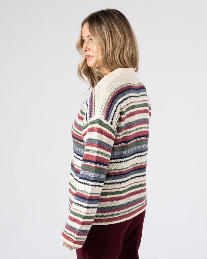 Aubrey Collar Womens Crochet Knit in Multi