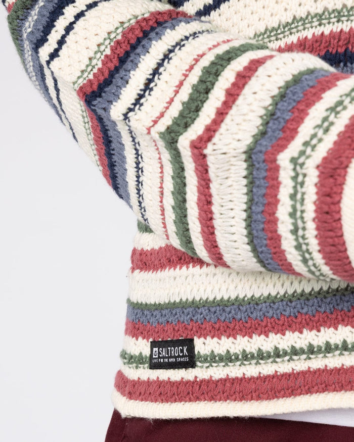Aubrey Collar Womens Crochet Knit in Multi