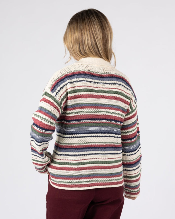 Aubrey Collar Womens Crochet Knit in Multi