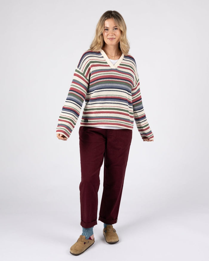 Aubrey Collar Womens Crochet Knit in Multi