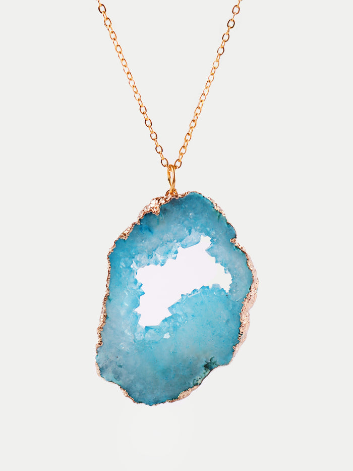 Aura Geode Pendant | Blue/Gold-Image 3