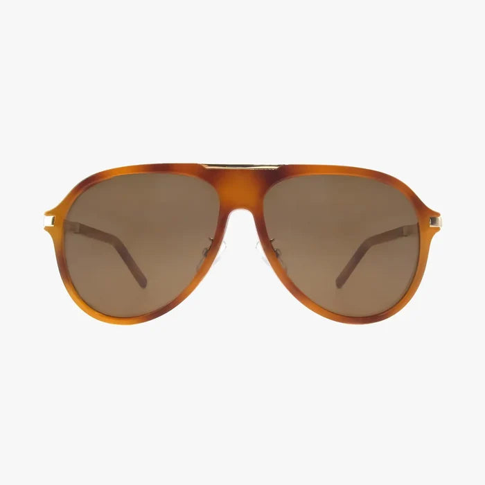Aura Honey Tortoise Polarized Fashion Aviator Sunglasses