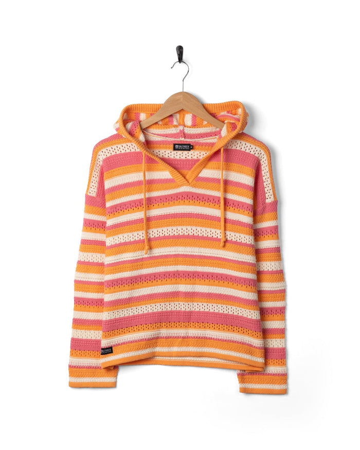 Aurelia Womens Hooded Jumper in Bright Pink