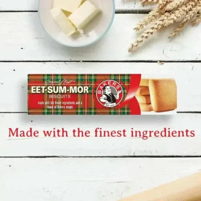 Bakers Eet-Sum-Mor 200G package of original shortbread biscuits with buttery texture