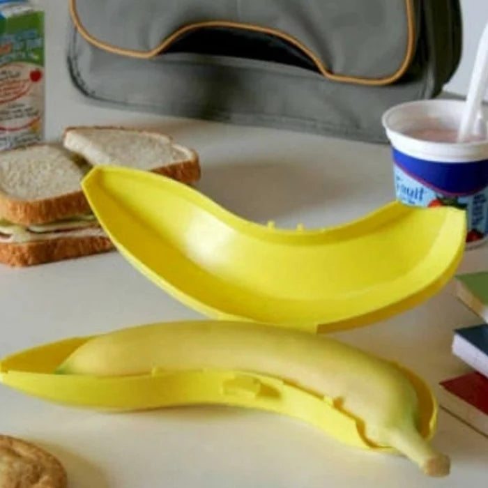 Banana Storage Case with Carabiner Clip for Travel & School