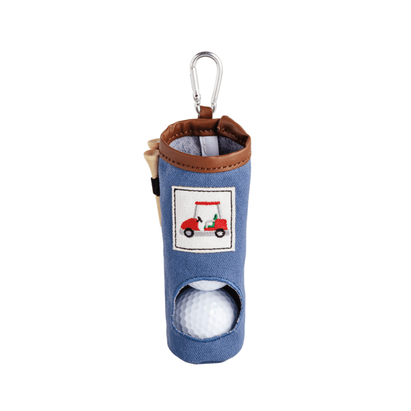 Blue Embroidery Golf Keychain