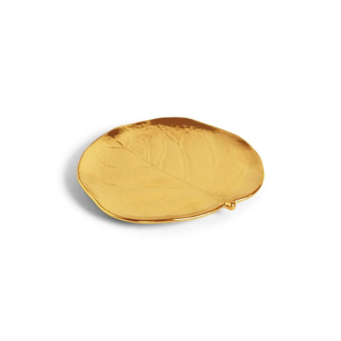 Michael Aram Botanical Leaf Gold Tidbit Plates Set