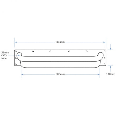 Bradley Security SA71 Grab Rail Straight