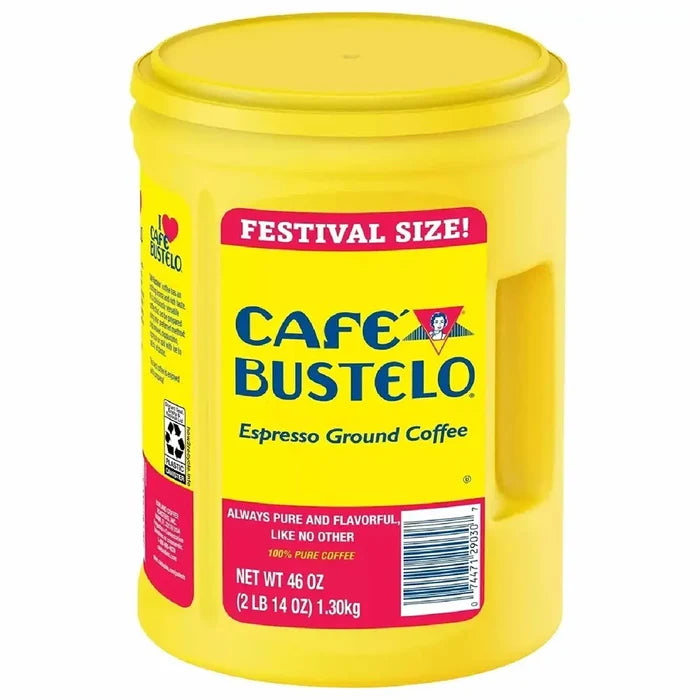 Café Bustelo - Festival Size Dark Roast Ground Coffee, Espresso - 46 Oz - 3 Pack