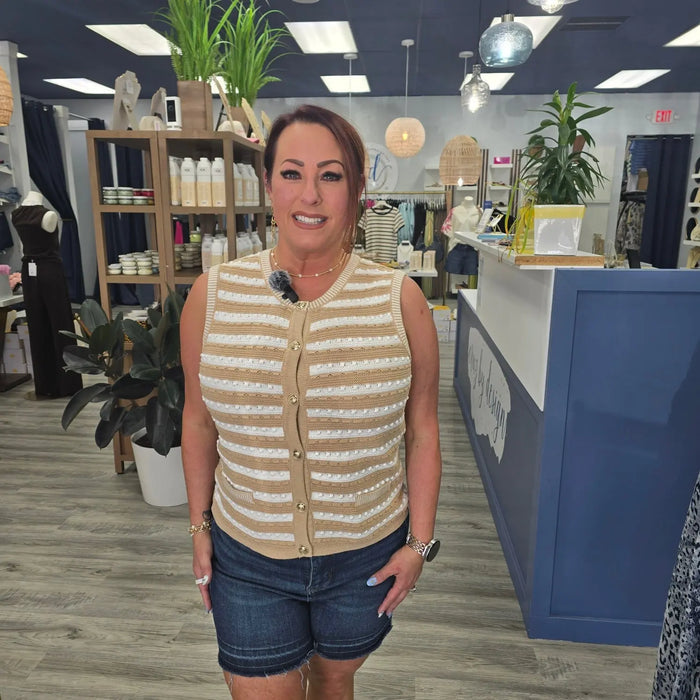 Camden Stripe Vest current air