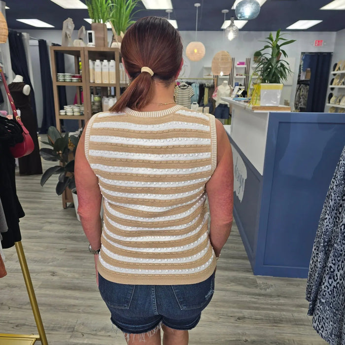 Camden Stripe Vest current air