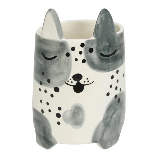 Ceramic Animal Planter - Large Daisy Dog