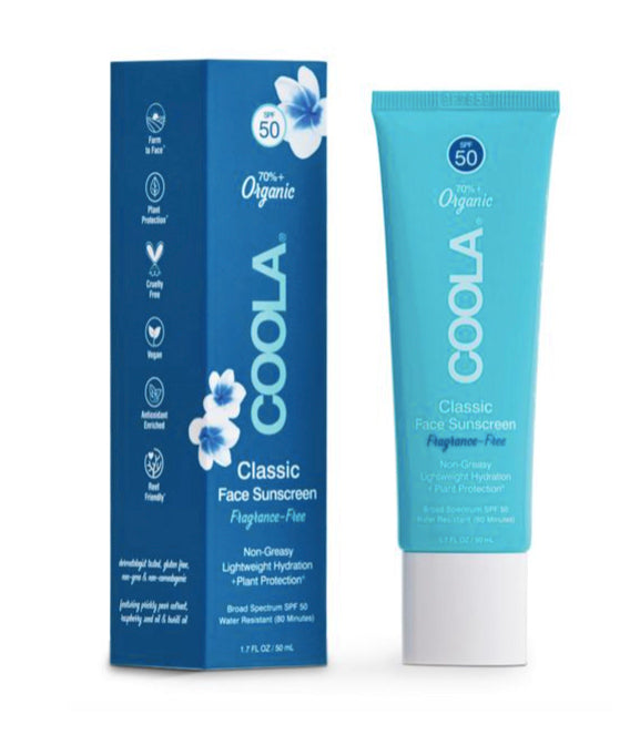 Classic Face Organic Sunscreen Lotion SPF 50-Fragrance Free 1.7oz