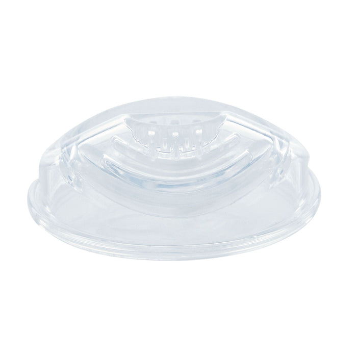 Clear plastic mouthguard case with a hinged lid, shown closed and empty, on a white background. Also suitable for storing small items like Cool Sipper Replacement Spouts (2 Pack).