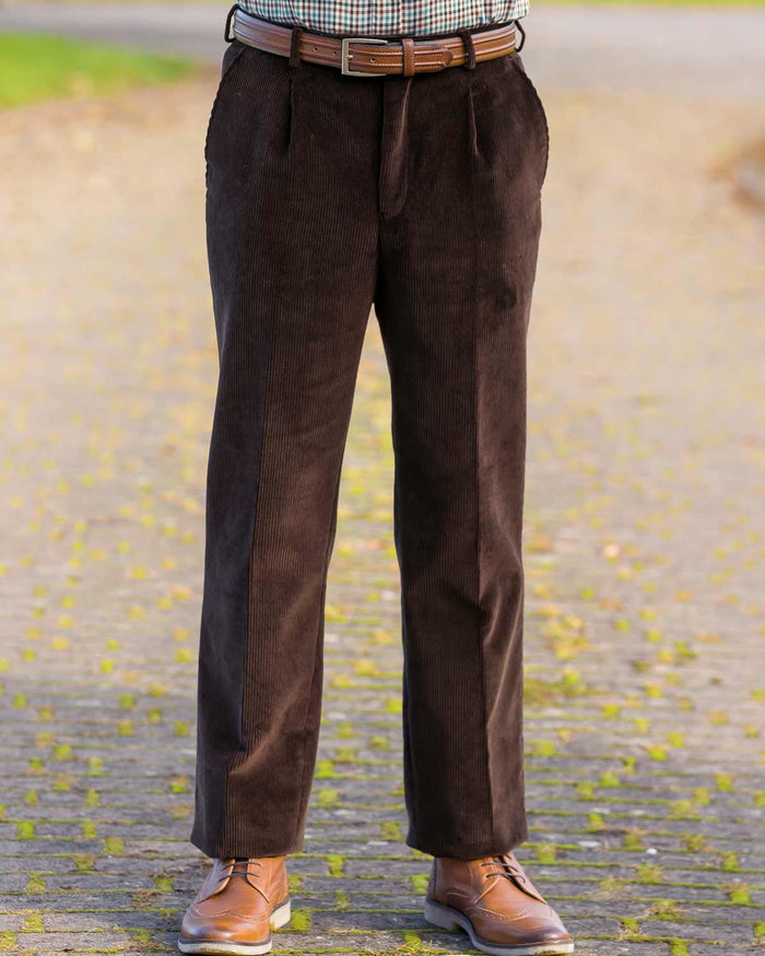 Corduroy Trousers  Mens - Dark Brown - Country Collection