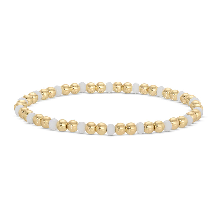 Crystal Beaded Stretch Bracelet 4mm - Assorted