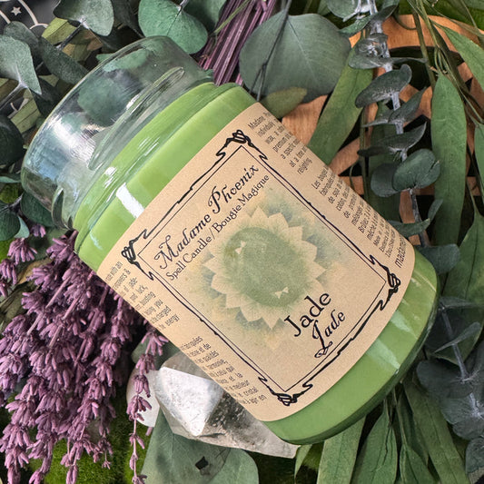 Crystal Magic Jade Spell Candle