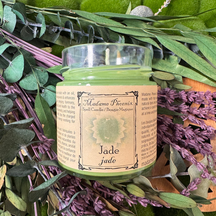 Crystal Magic Jade Spell Candle