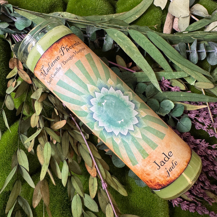 Crystal Magic Jade Spell Candle